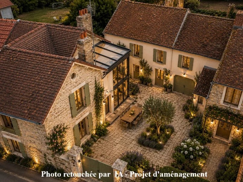 ORGEVAL   Ensemble immobilier de charme avec deux maisons et
