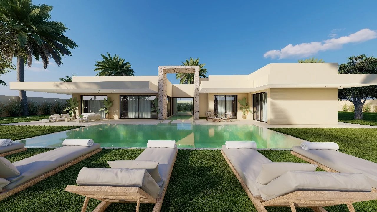 Villa contemporaine en construction