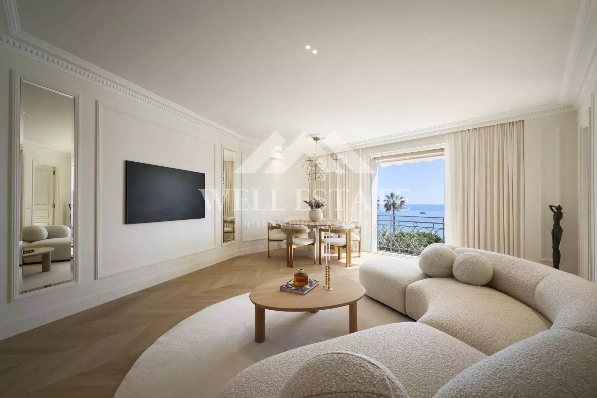CANNES CROISETTE SUPERBE 4 PIECES VUE MER PANORAMIQUE