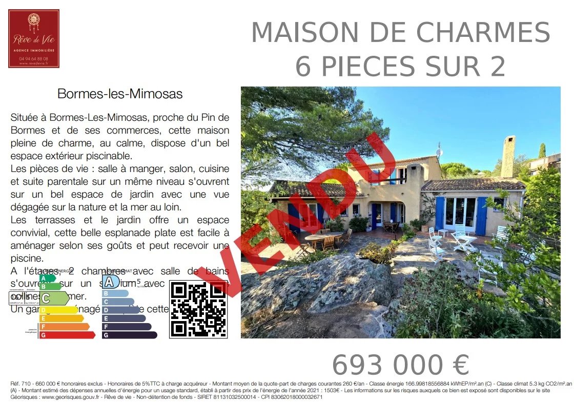 Vente Maison Bormes-les-Mimosas