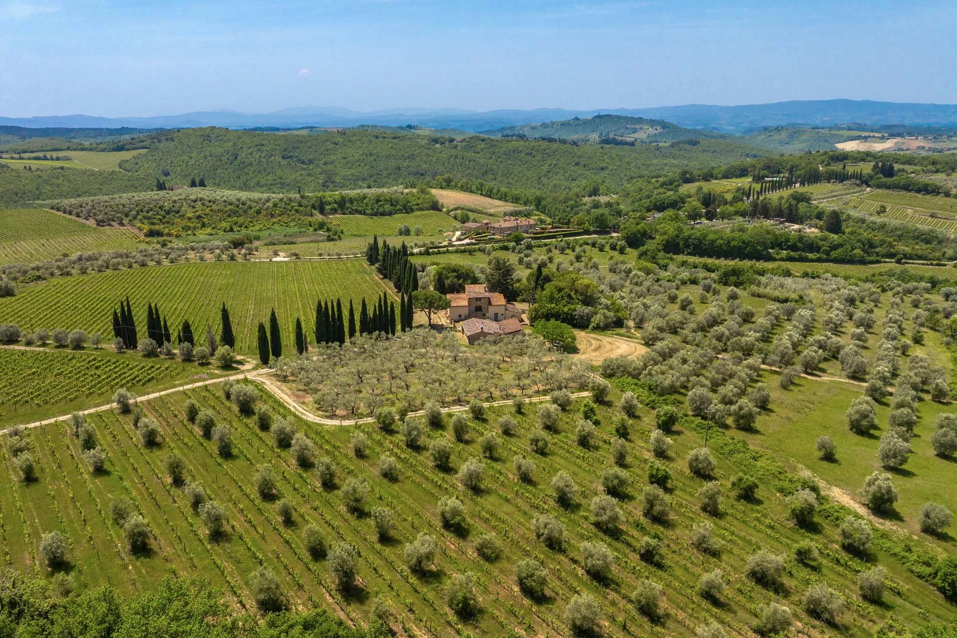 CASALE CON VIGNETO, OLIVETO E LAGO PRIVATO IN VENDITA IN TOSCANA