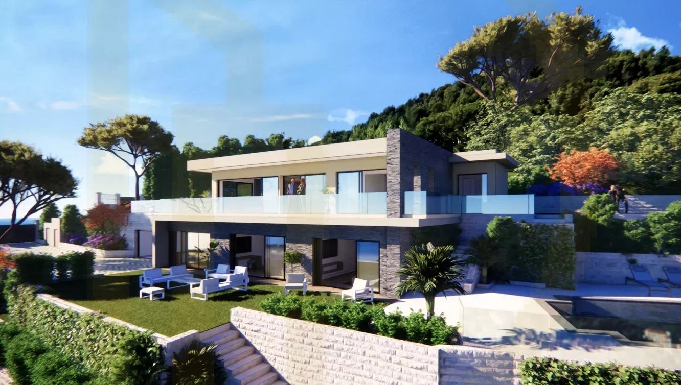 Roquebrune-Cap-Martin - New contemporary villa with panoramic sea view