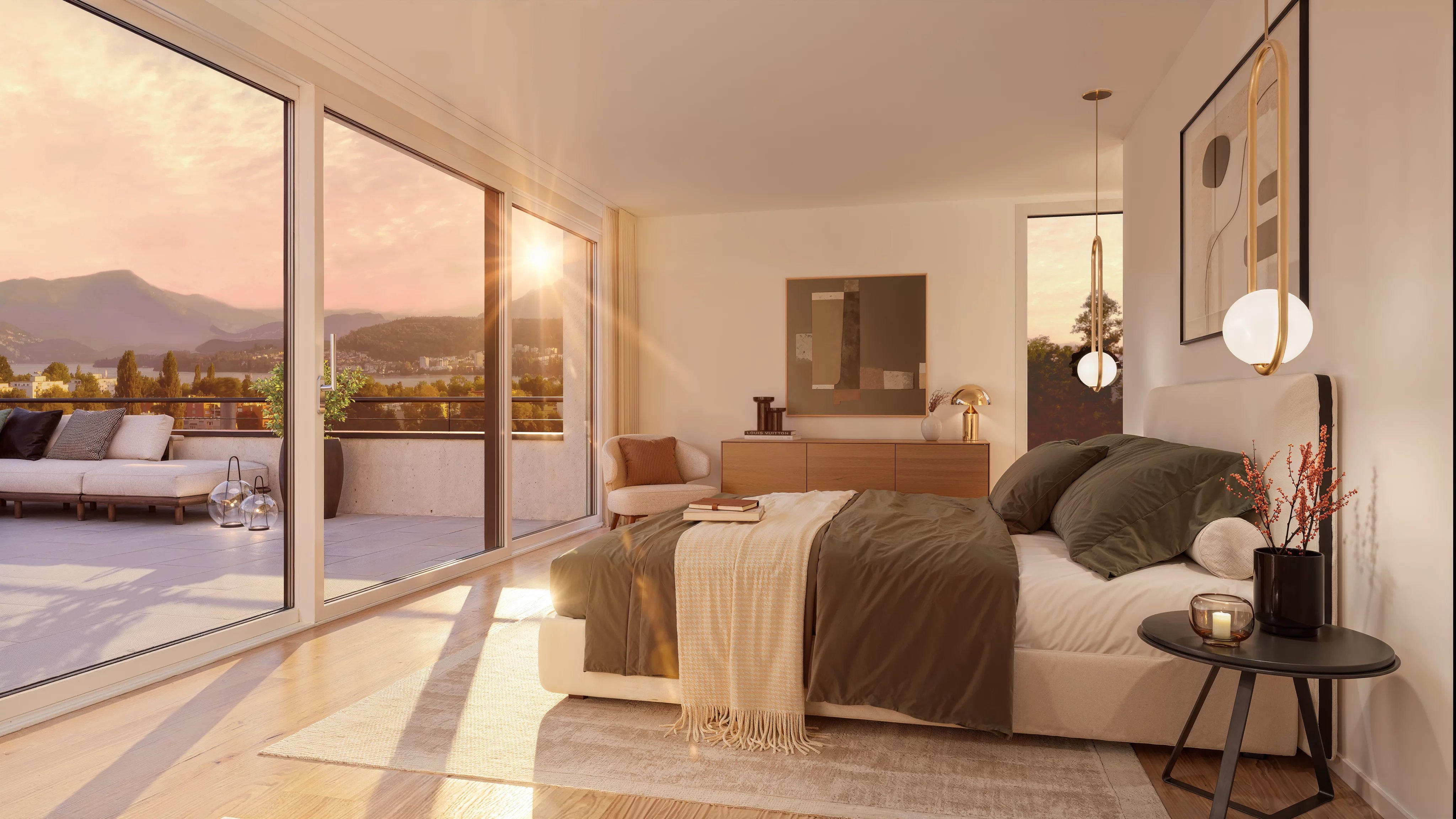 Rooftop Living mit traumhafter See- und Bergsicht