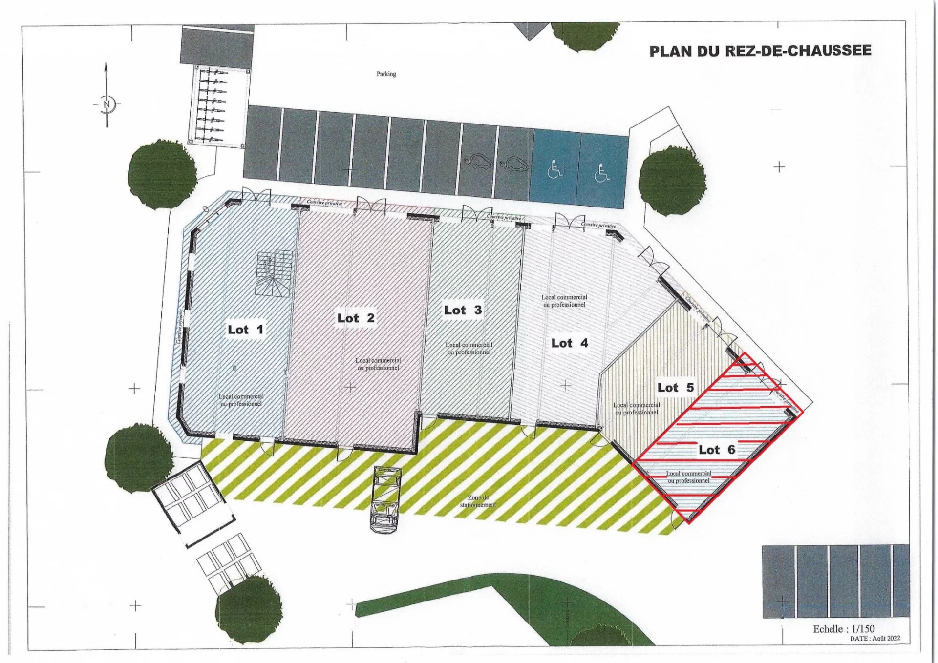 LOCATION - Local commercial neuf d'une surface de 56,1 m2 à