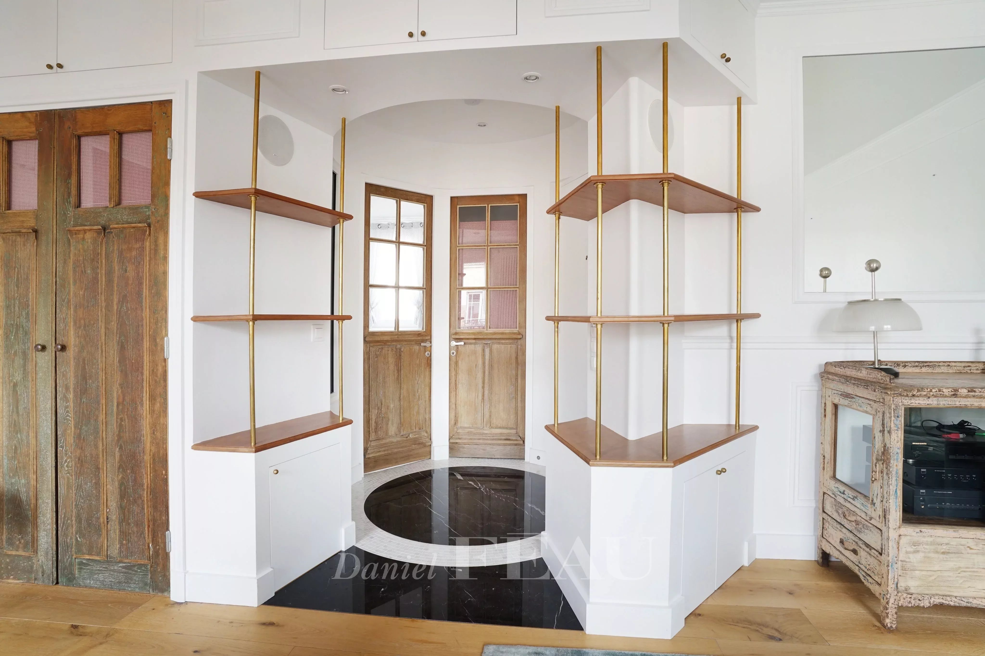 Bathroom Wooden floor Fireplace