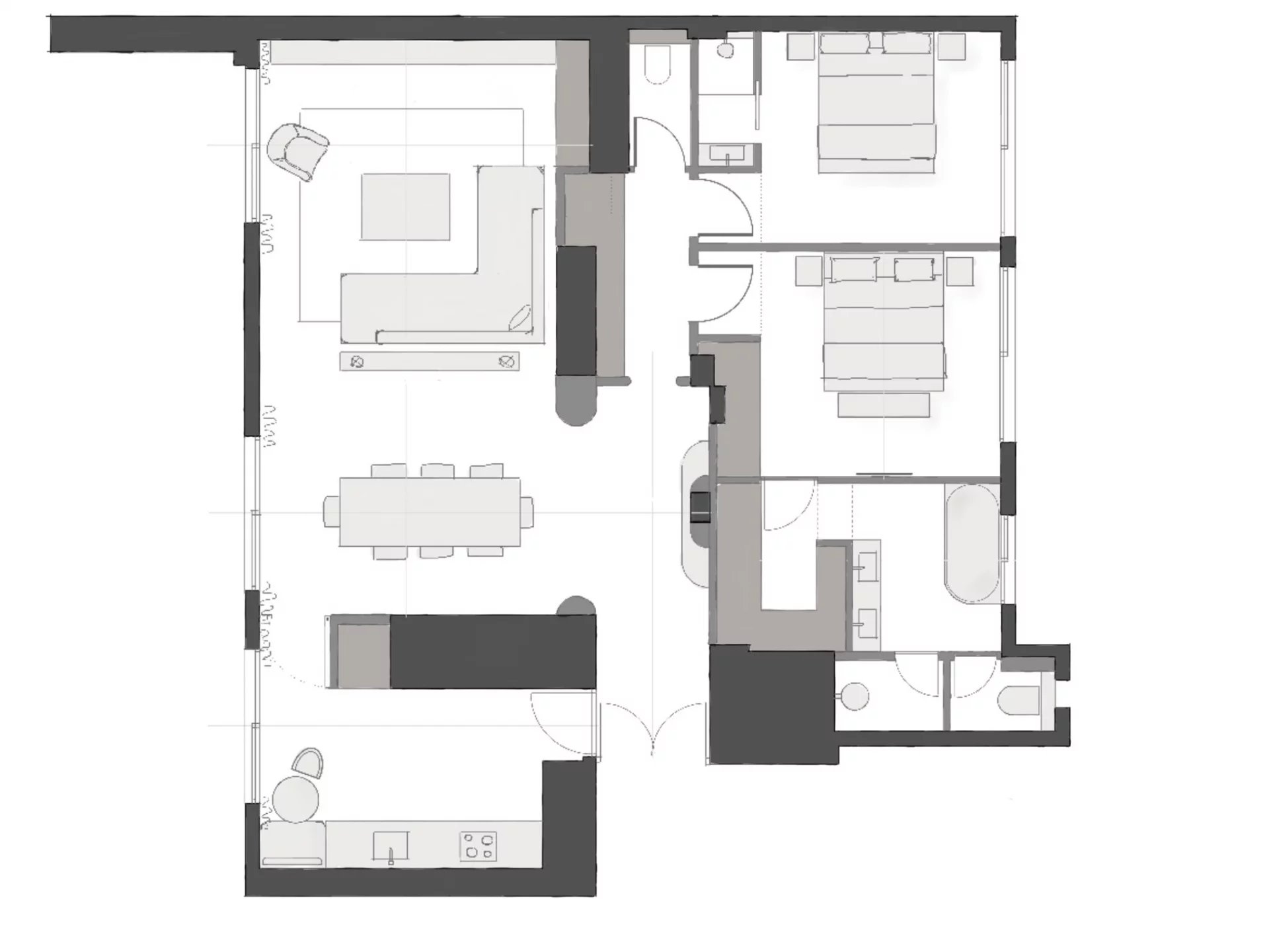 Appartement d’exception – Dernier étage avec terrasse – Paris 16 - Image Array