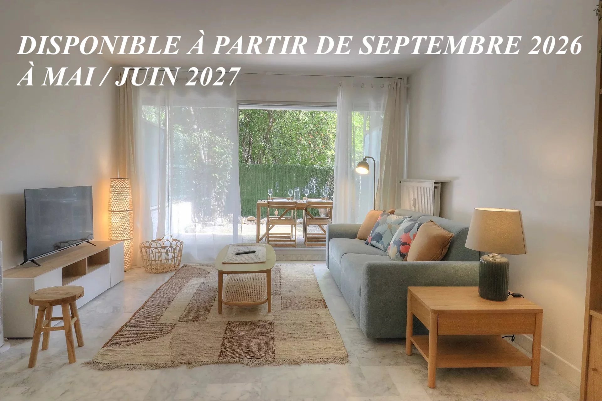 Bail étudiant  ou mobilité (septembre à juin) Grand studio 35 m² en rez-de-jardin –