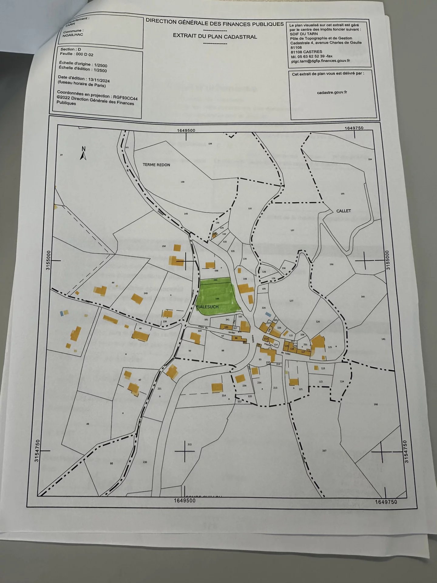 Vente Terrain constructible Noailhac