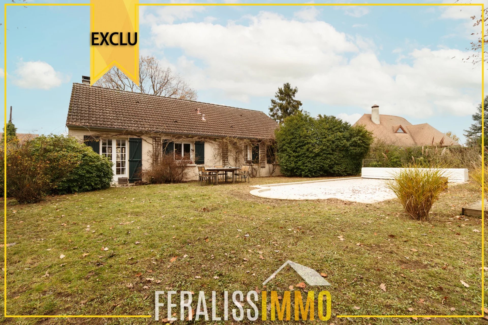 Maison de plain-pied avec sous-sol !