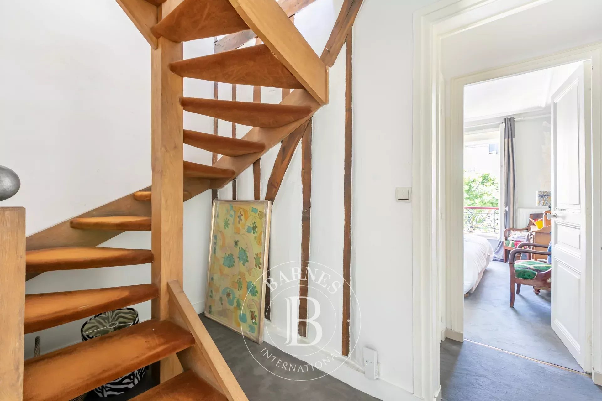 Paris 17 - Marché Lebon - 4-bedroom duplex - upper floor with full-length balcony - picture 13