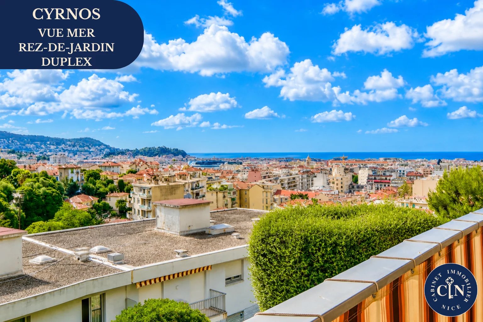 Duplex 3 pièces 73 m² avec terrasse et vue panoramique mer - Cessole Bas Cyrnos