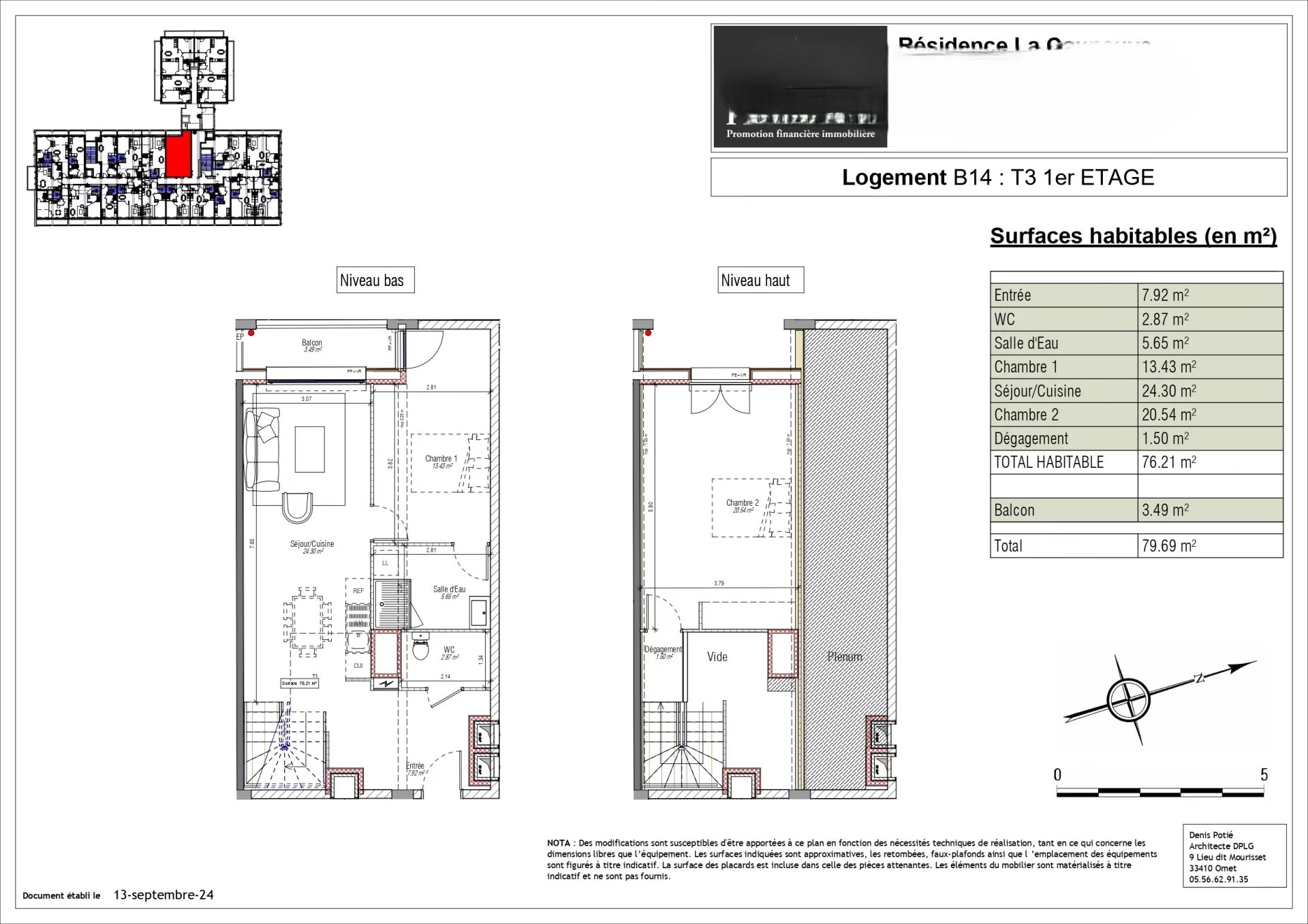 DUPLEX T3 78m² avec balcon - CENTRE VILLE