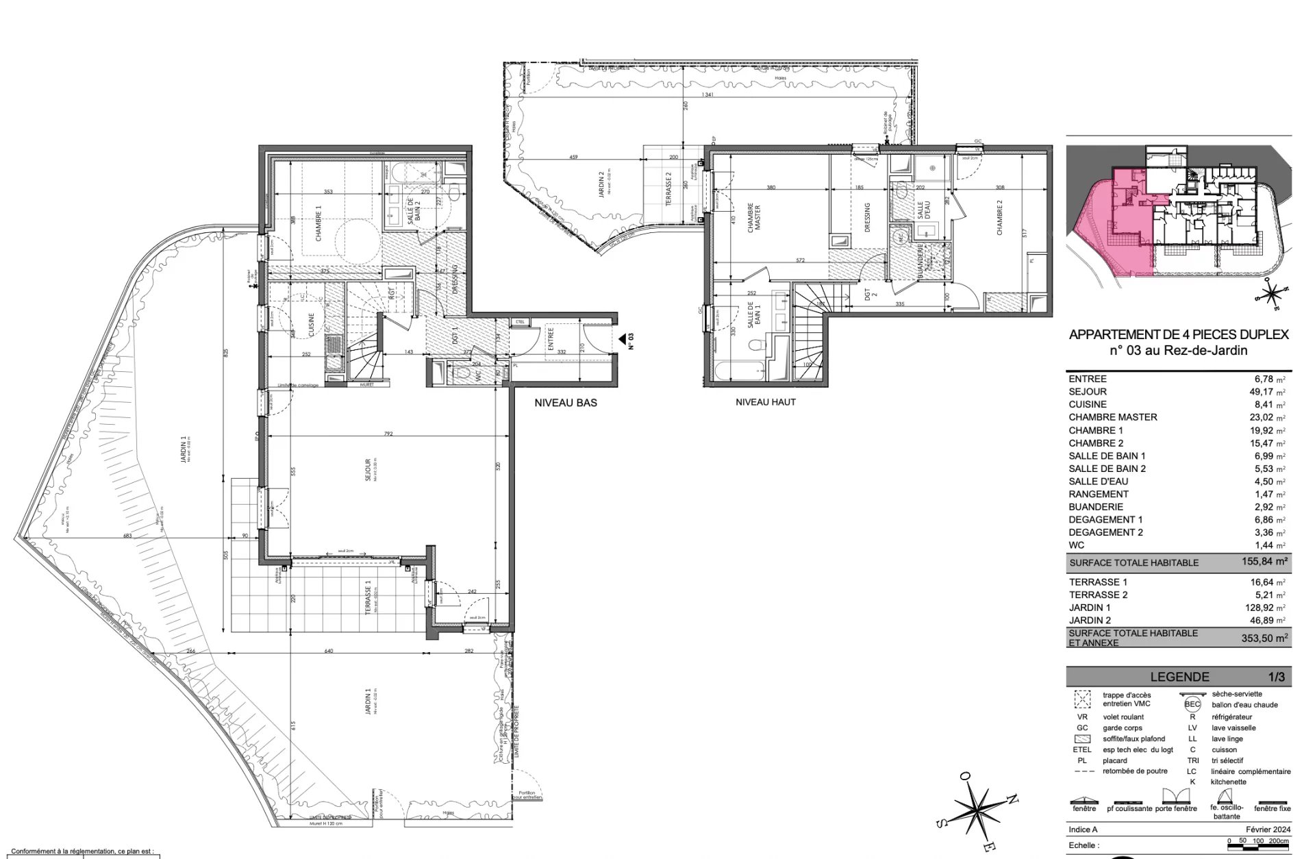 Beausoleil- spacieux appartement en duplex