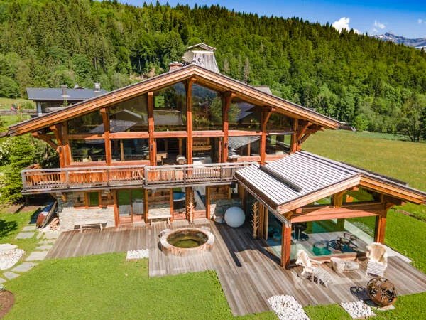 Francia - Les Houches - Alquiler vacacional - Chalet - 4 habitaciones - Piscina - Vistas panorámicas del Mont-Blanc