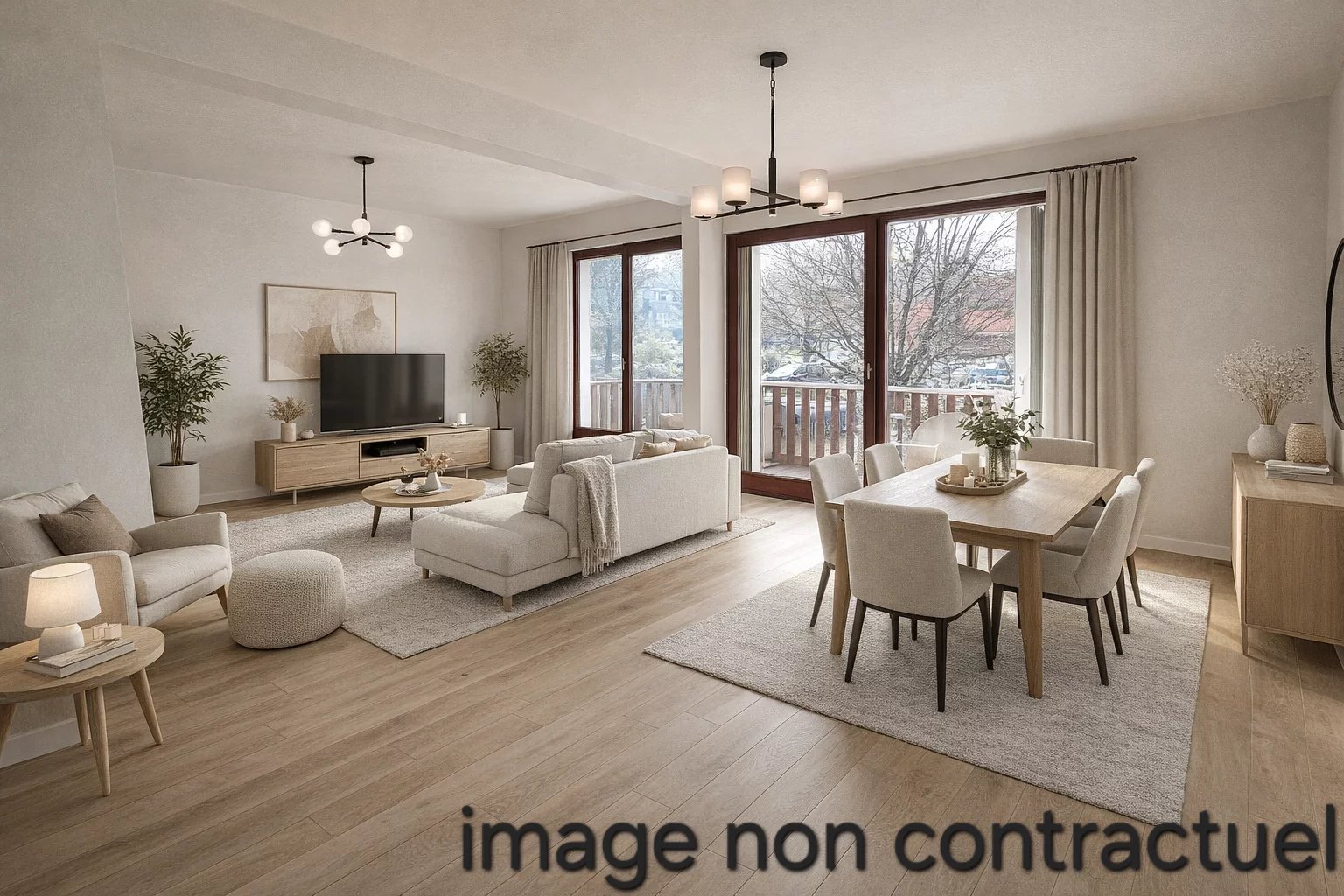 Appartement 4 pièces lumineux et traversant exposé Sud.