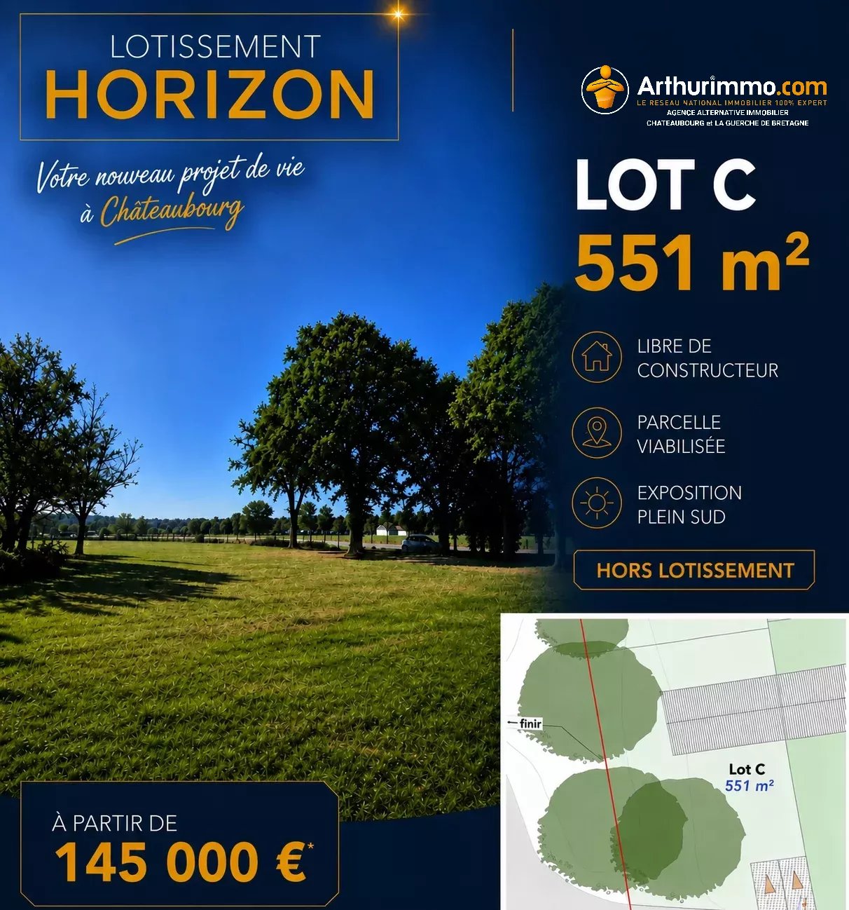 Parking à vendre, 551 m², Châteaubourg