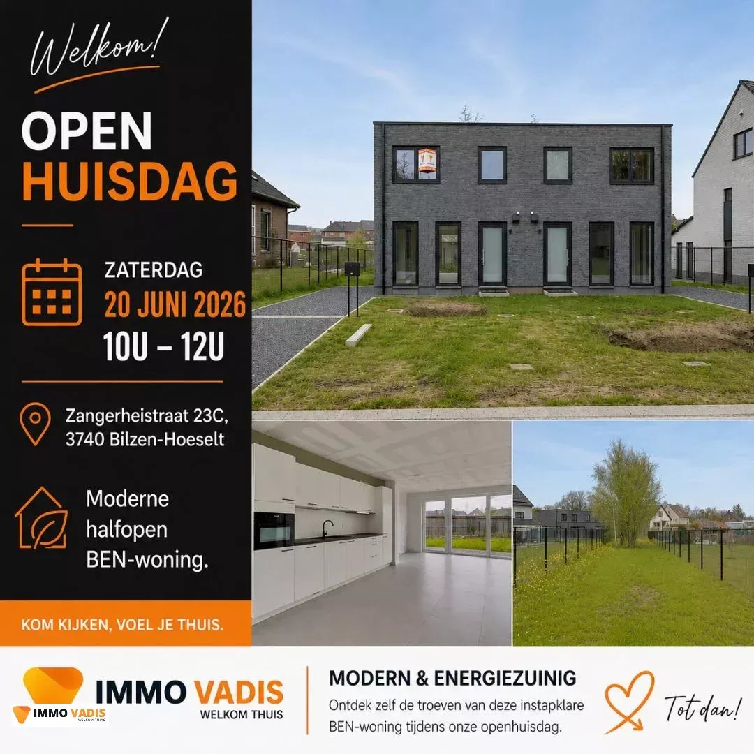 Moderne, energiezuinige halfopen bebouwing