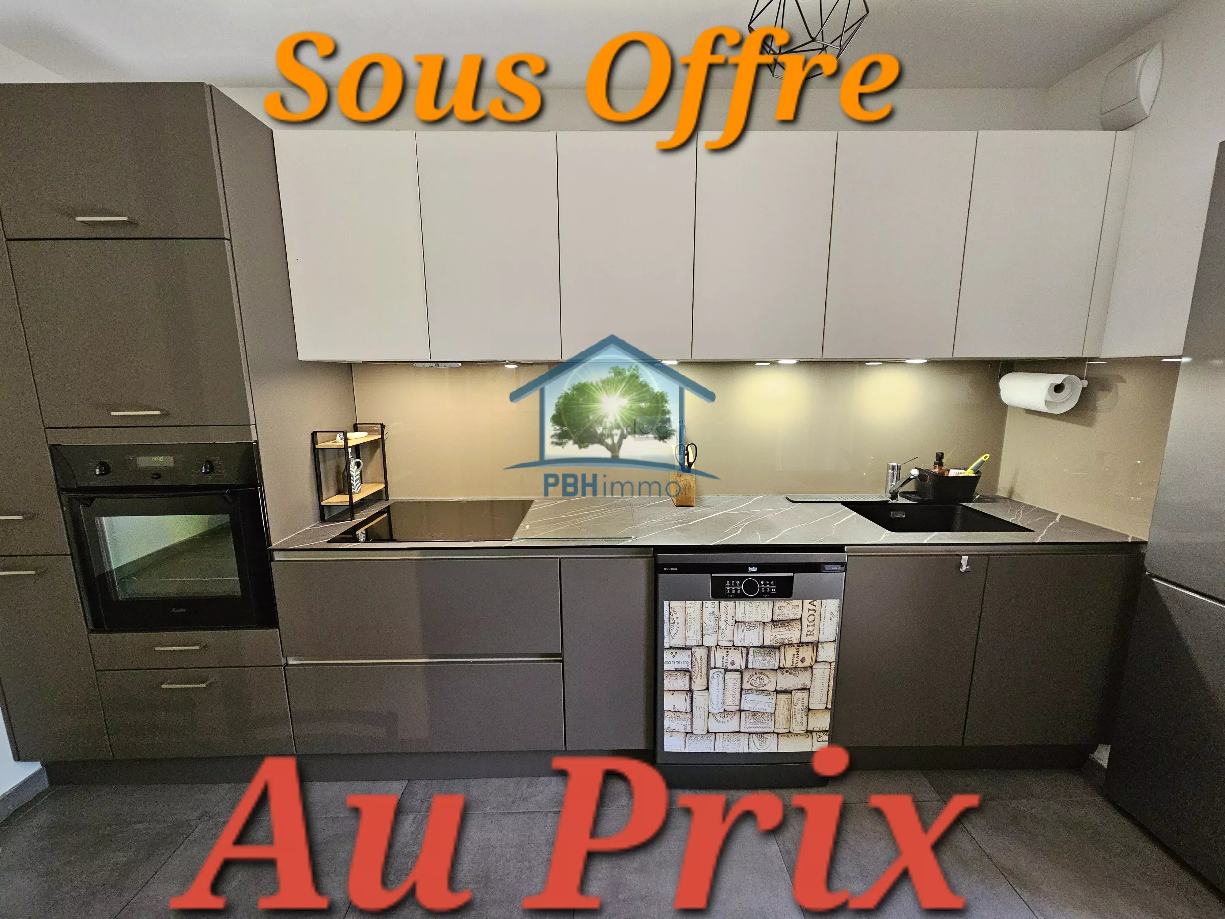 BRIGNAIS T4 FAMILIAL avec JARDIN et 2 PLACES GARAGE.