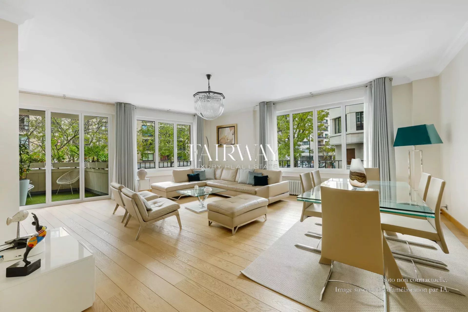 Appartement grand standing de 167m² avec terrasse, 3 chambres, à Paris 16ème Trocadéro