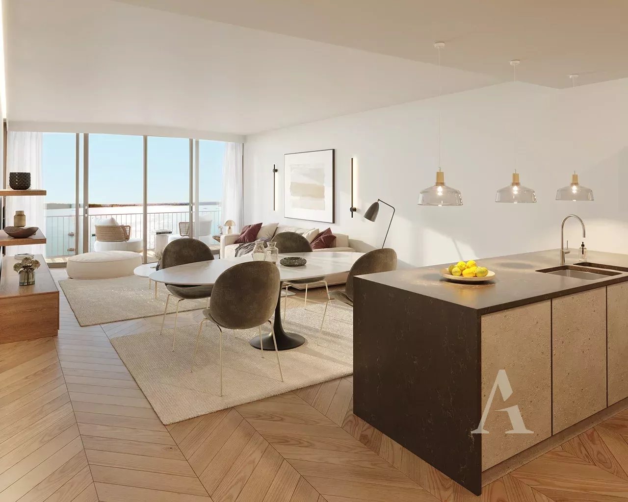 Contemporary 1 Bedroom Apartment in Seixal Bay