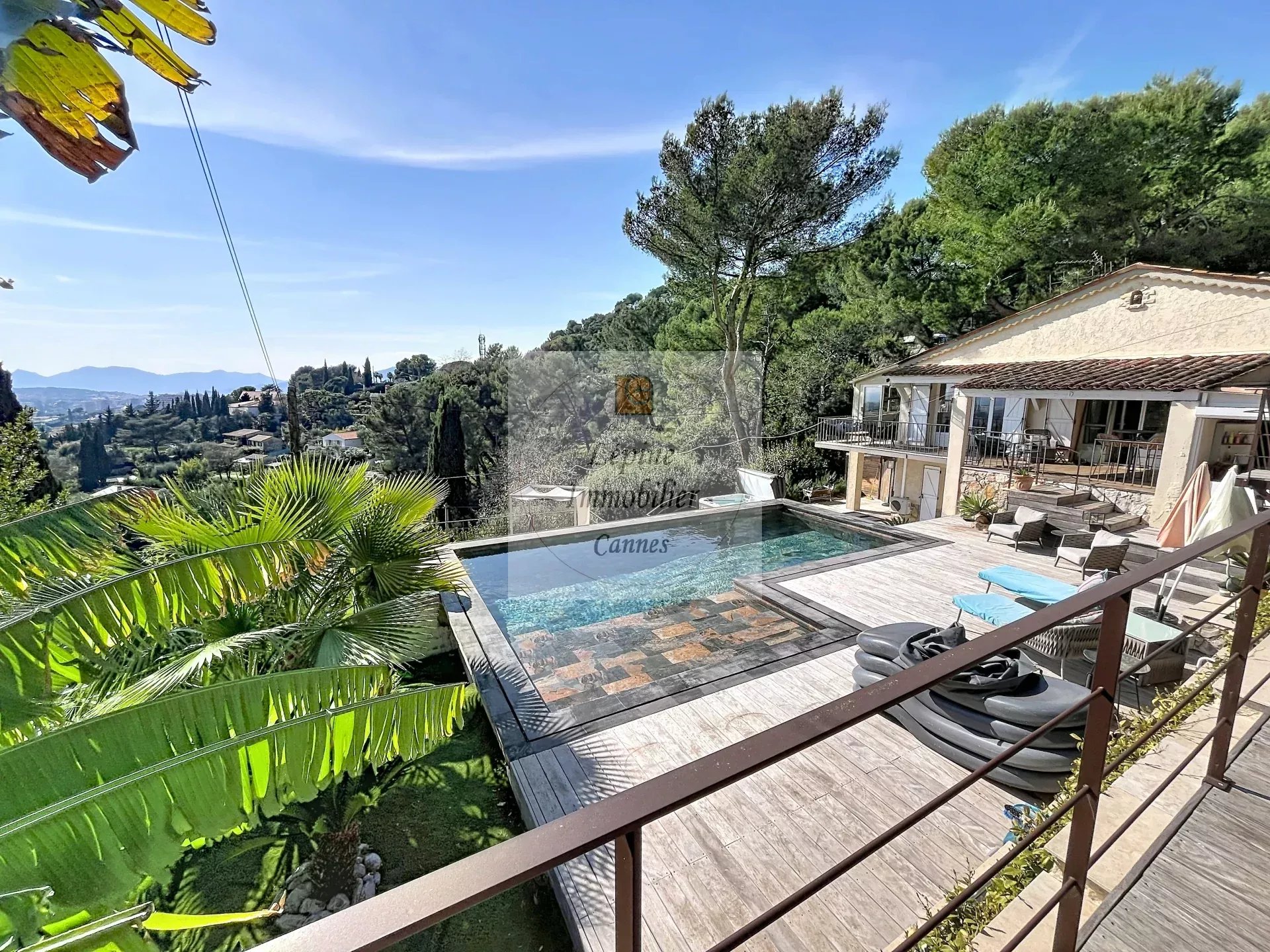 Le Cannet Collines, Villa 7P,  227m², Piscine, Vue mer
