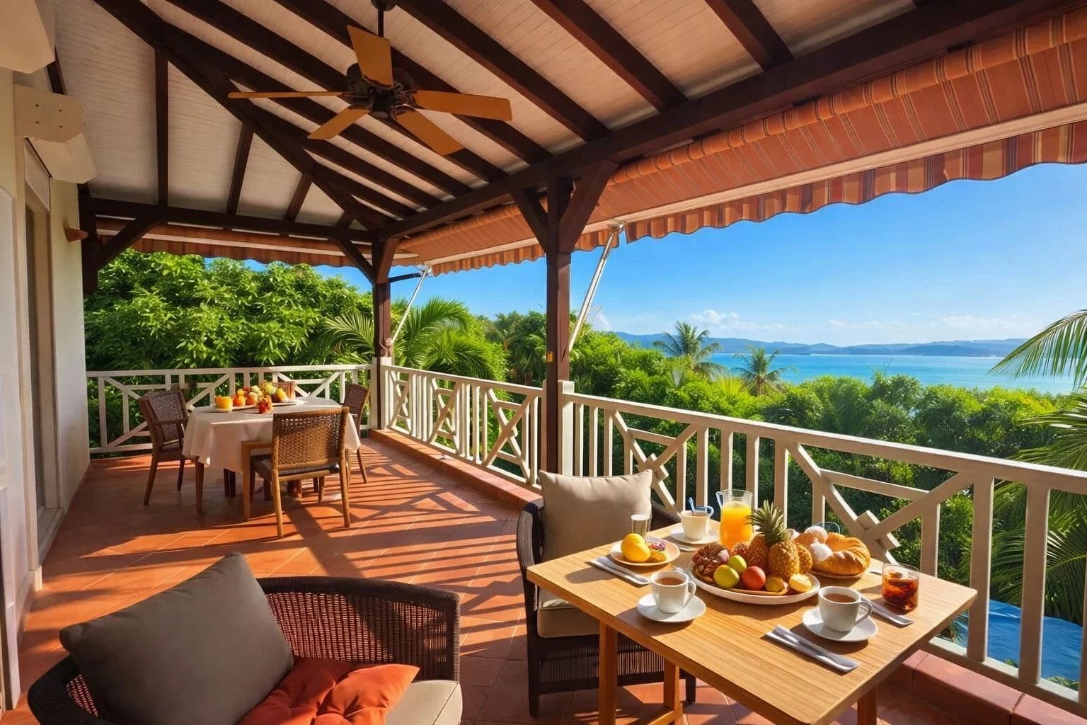 LES TROIS ILETS: Villa T4 mezzanine + T3, Studio et grand garage