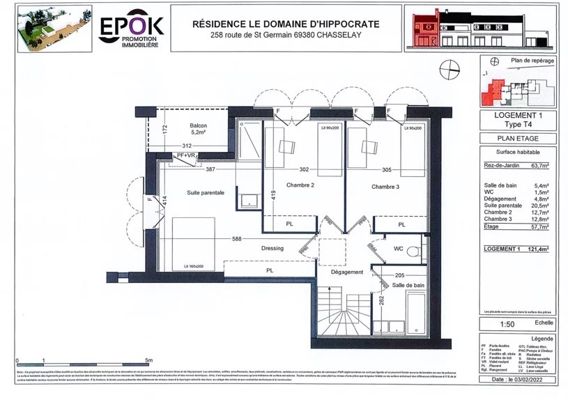 T4 en duplex avec jardin et terrasse