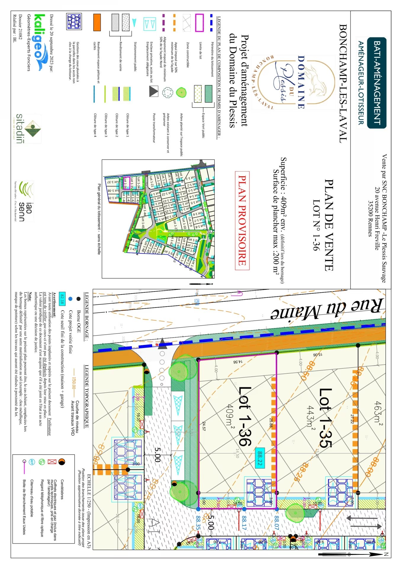 Vente Terrain constructible Bonchamp-lès-Laval