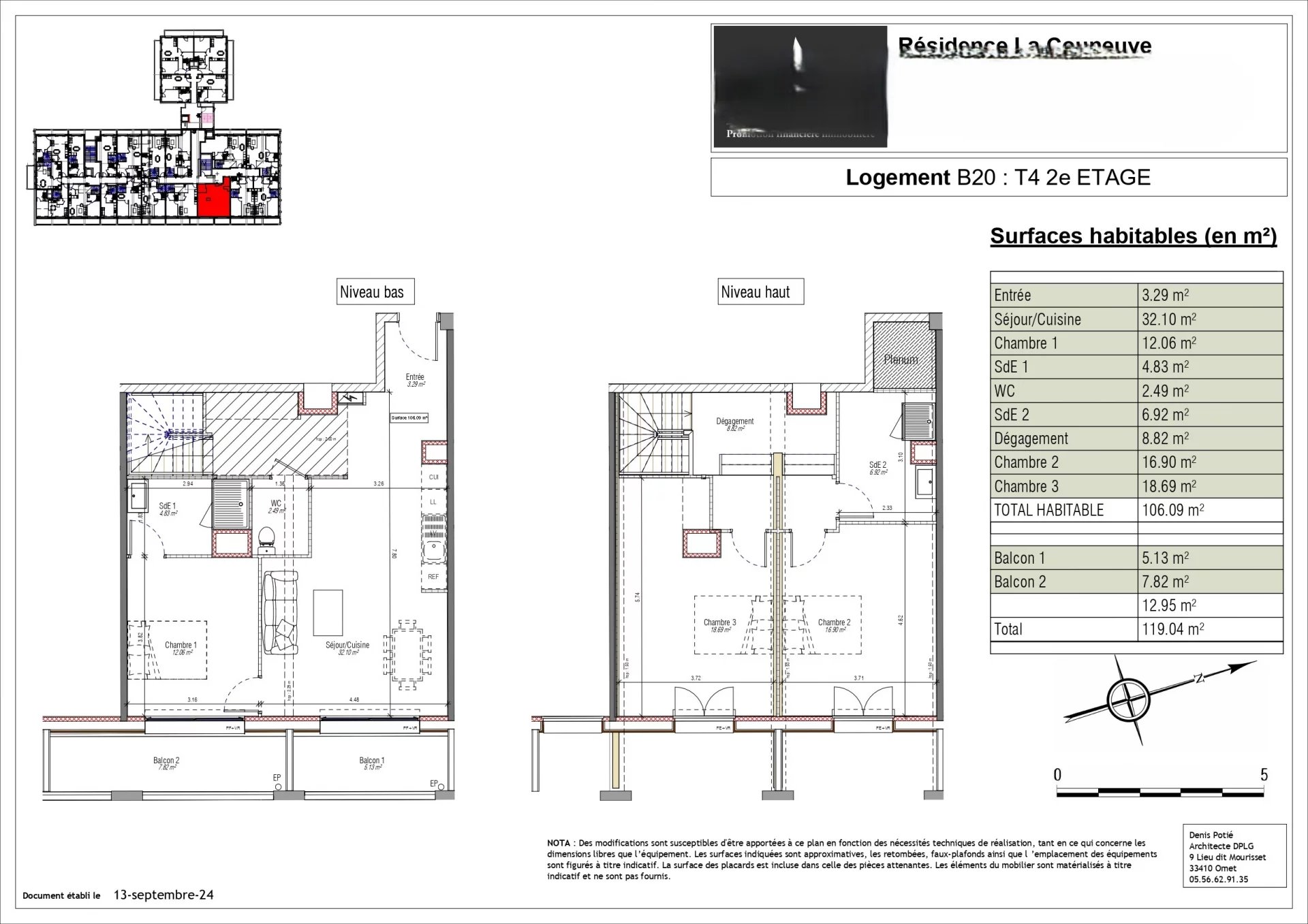 DUPLEX T4 114m² avec balcons - CENTRE VILLE