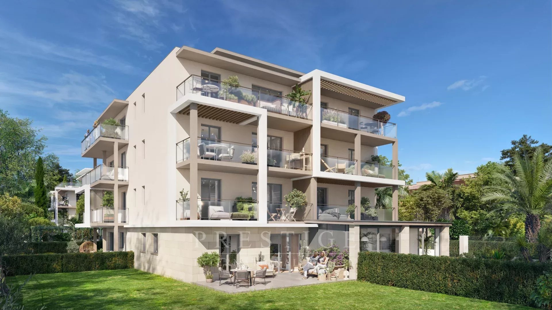 GOLF JUAN,  roof top, 5 bedrooms for 198sqm, 3 terraces sea view, 2 parkings