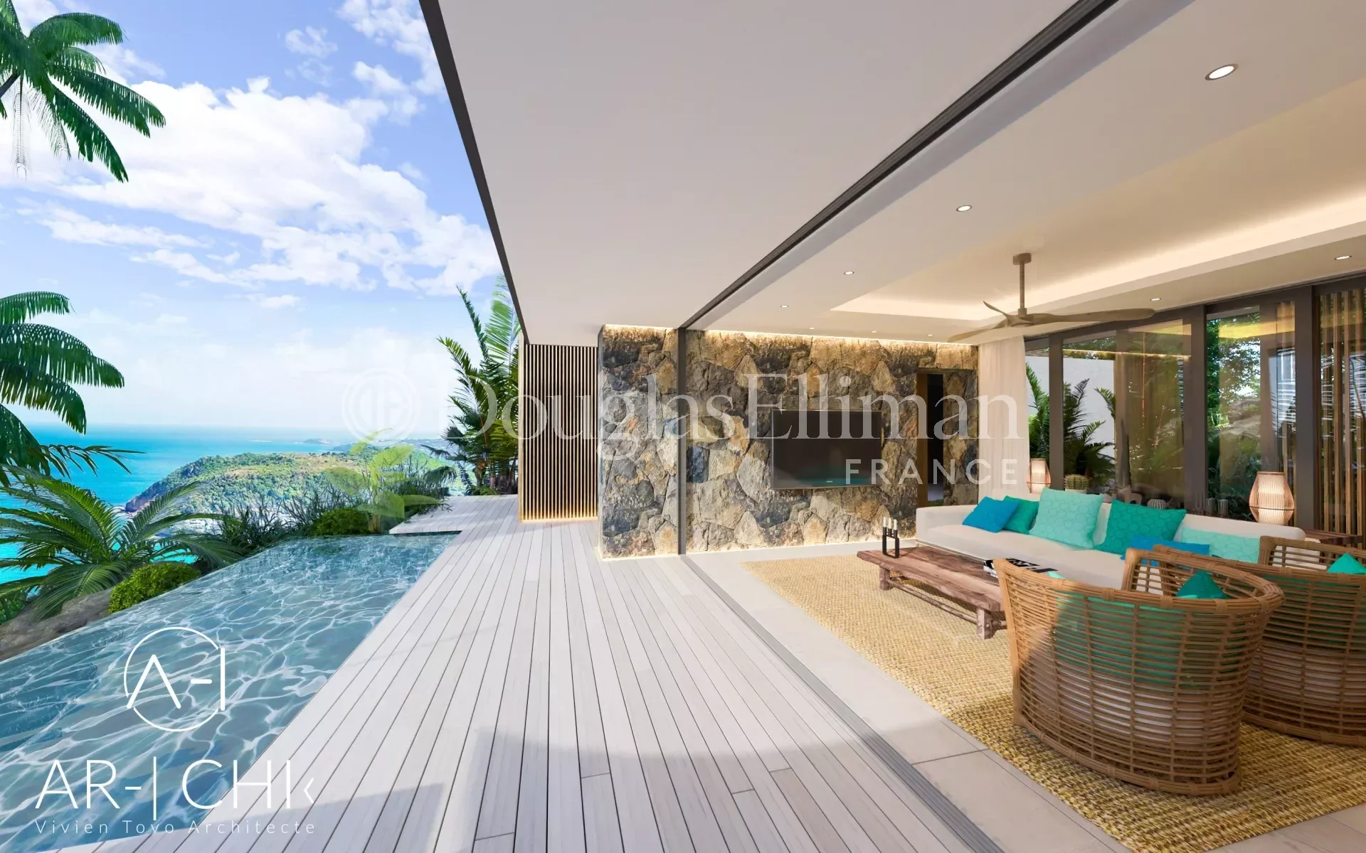 Saint-Barth – Merlette – Villa 3 chambres vue mer – Piscine - Image nᵒ3