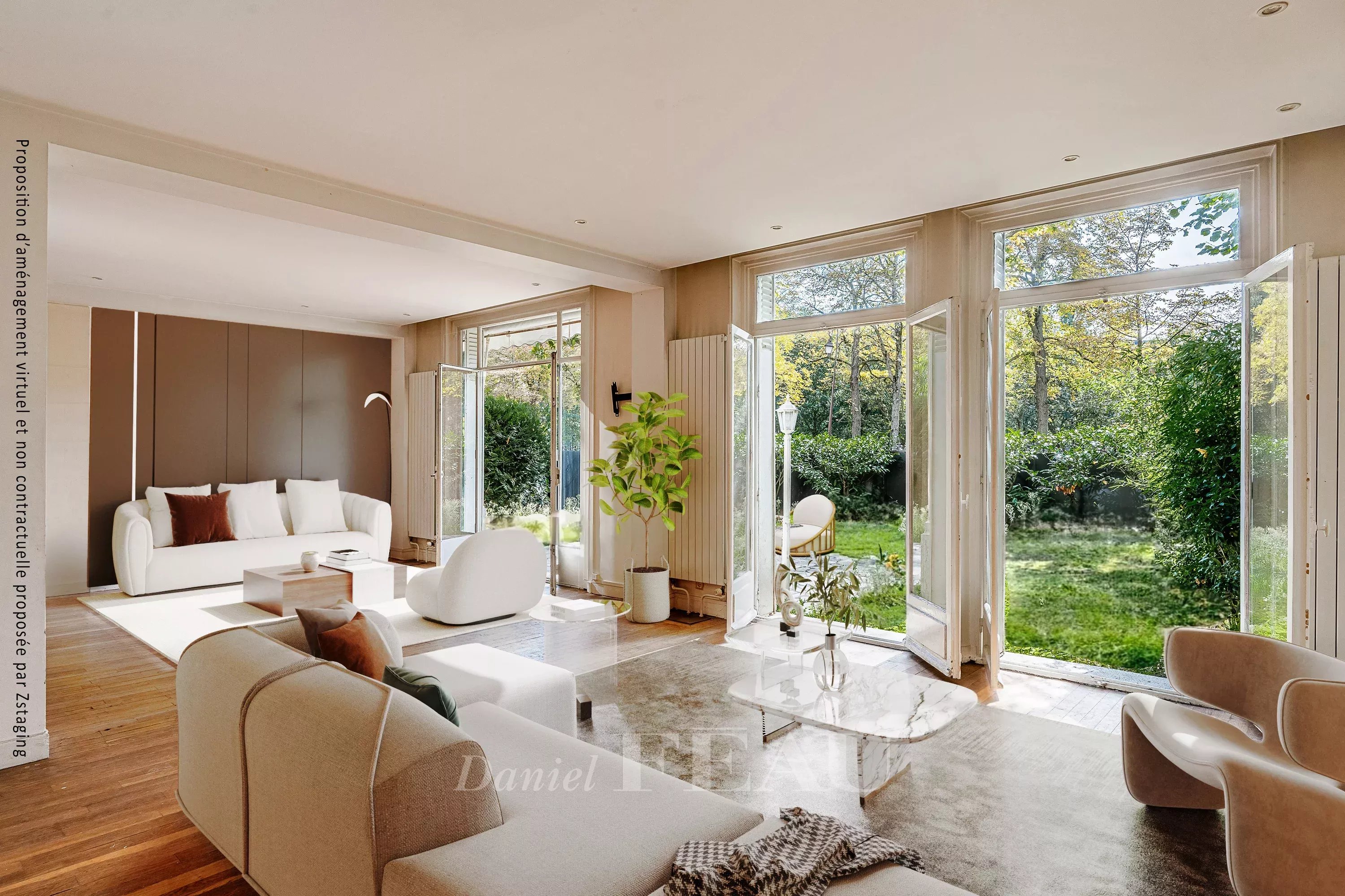 Neuilly - Maurice Barrès - Rez-de-jardin avec cinq chambres