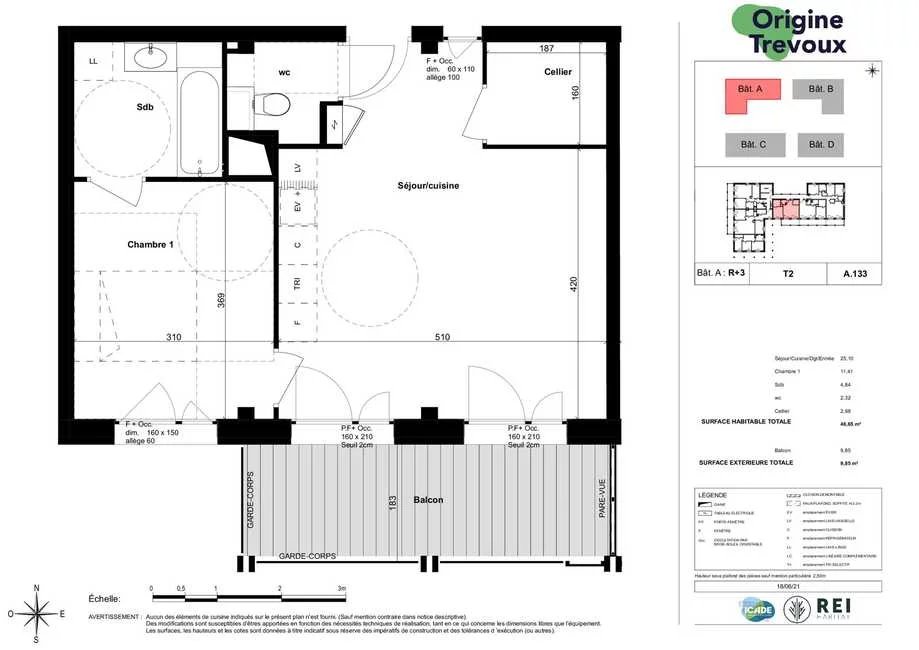 Appartement T2 46 m² - À partir de 208 000 € TTC