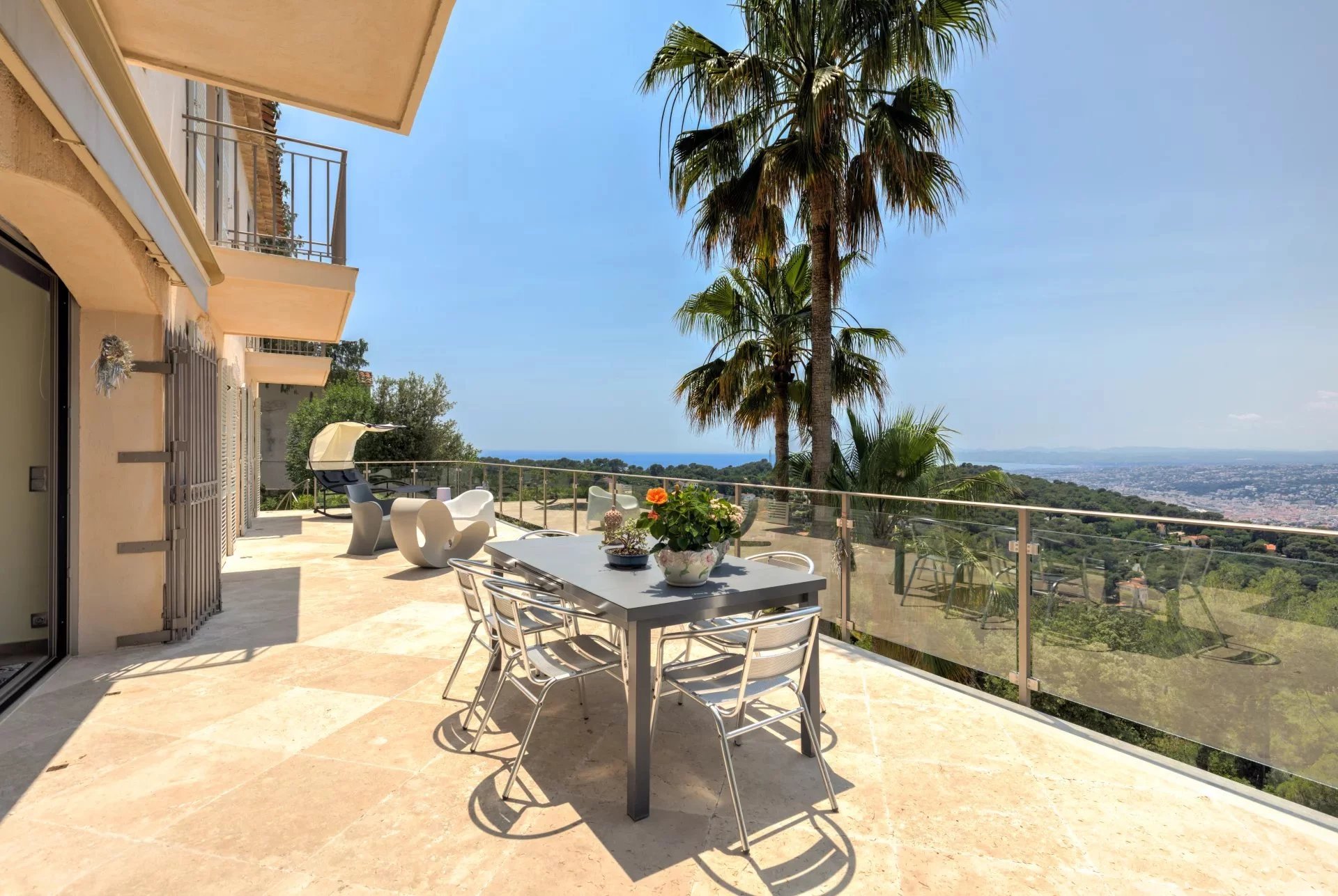 NICE VILLEFRANCHE-SUR-MER MONT LEUZE SEA VIEW VILLA 320 M2 5 BEDROOMS SWIMMING POOL GARAGE