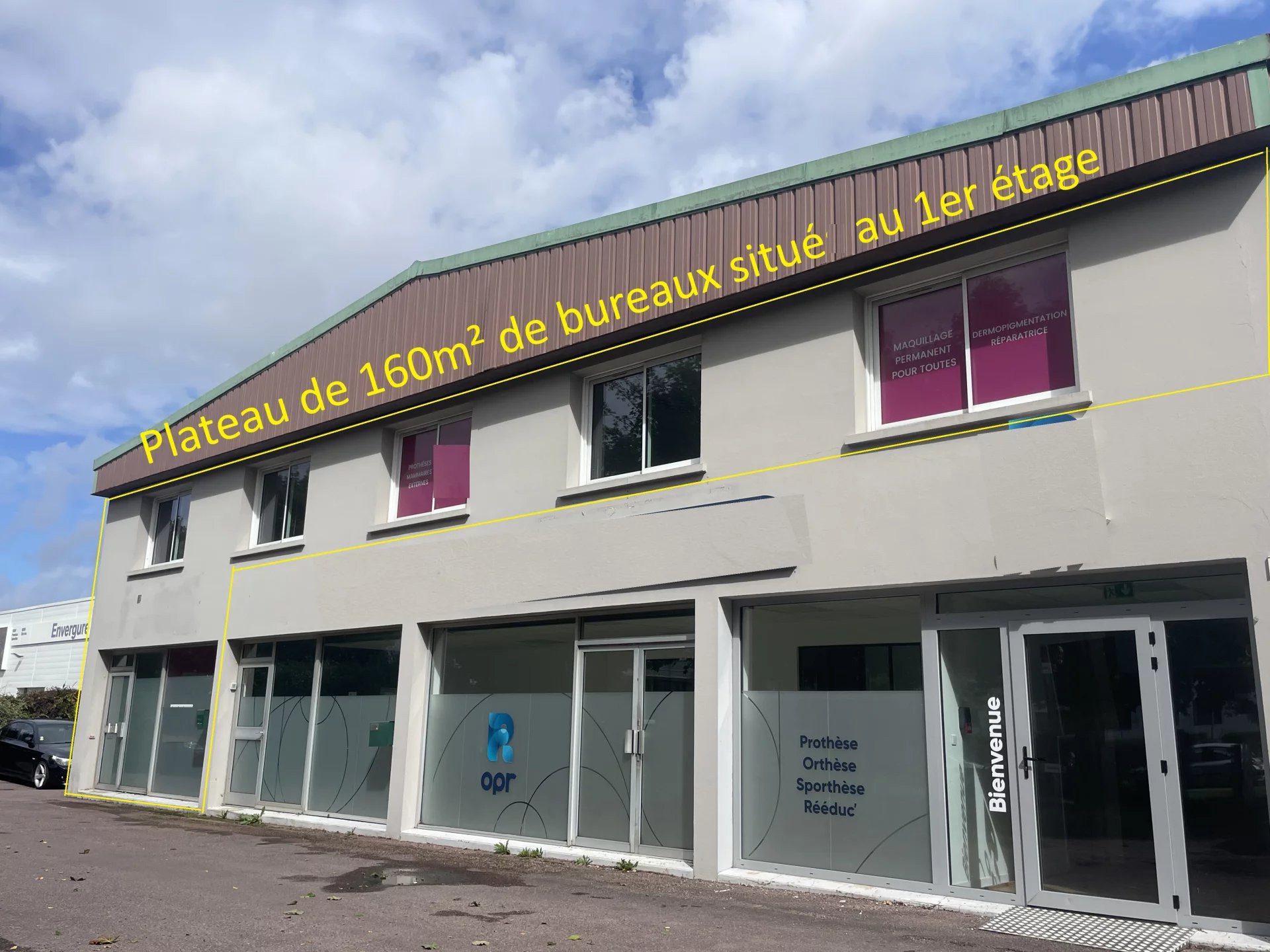 Bureaux 160m² HEROUVILLE SAINT CLAIR