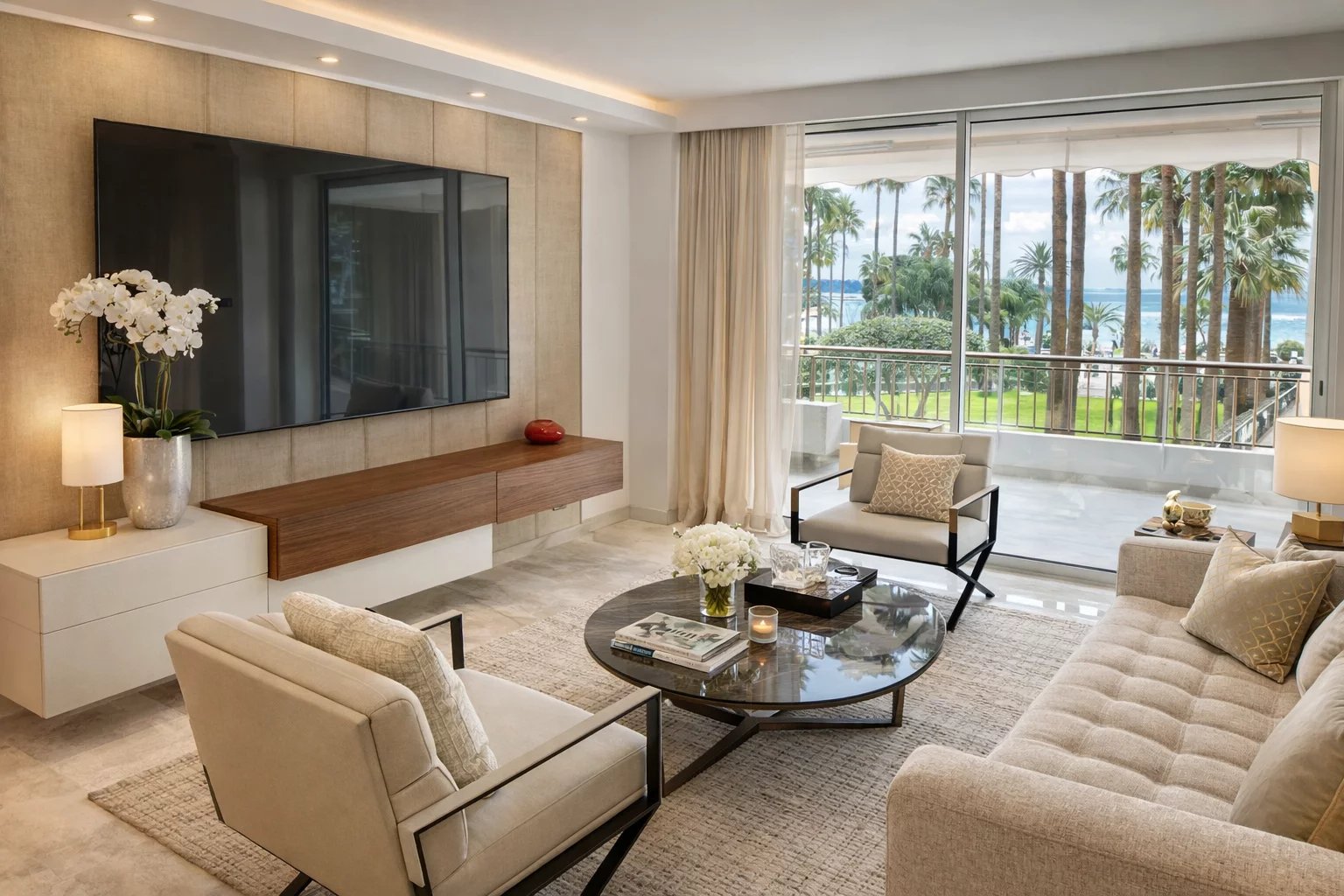 CANNES CROISETTE – GRAND HÔTEL – EXCEPTIONAL 3-ROOM APARTMENT WITH SEA VIEW