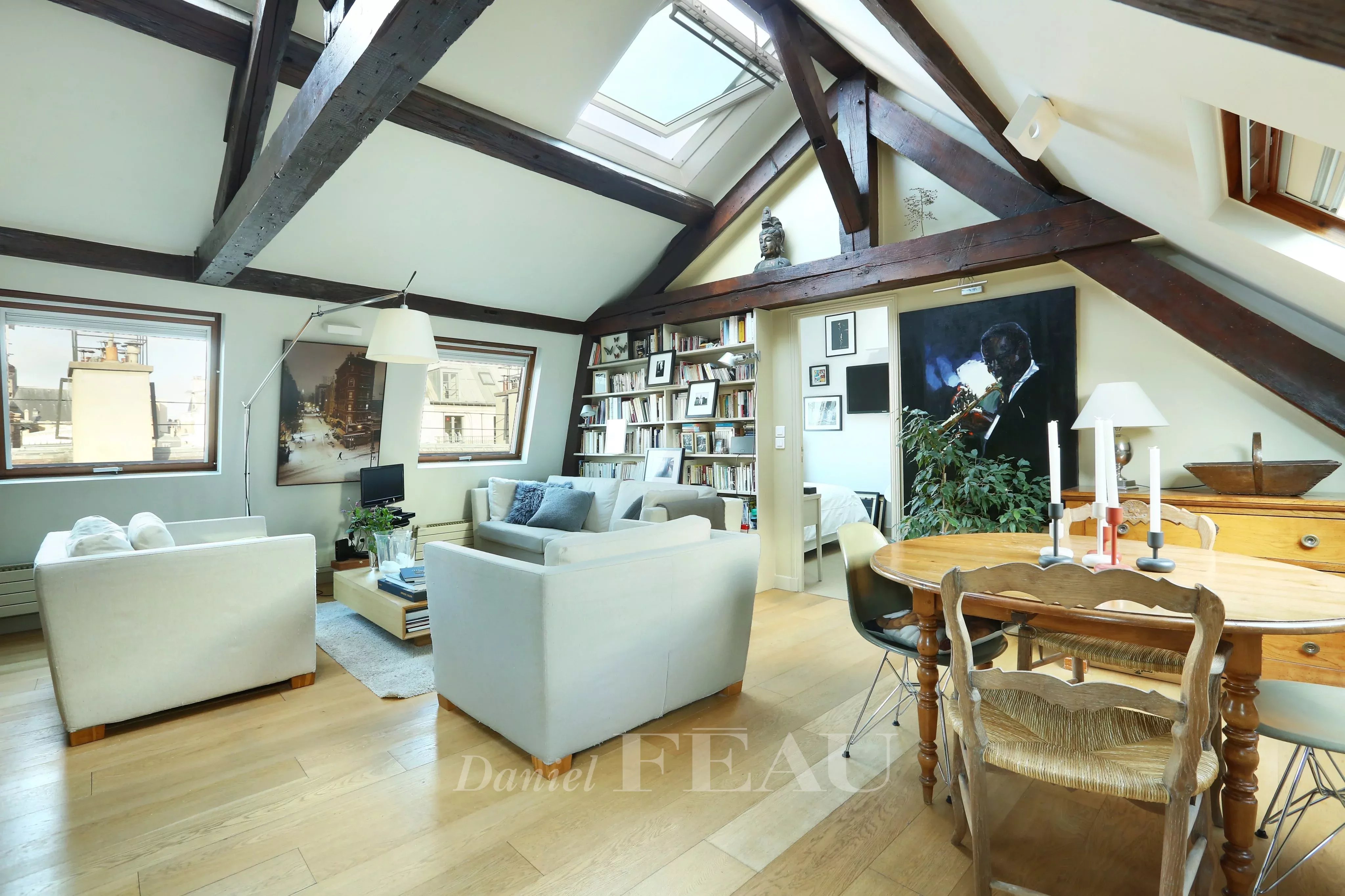 Living-room Skylight Wooden floor