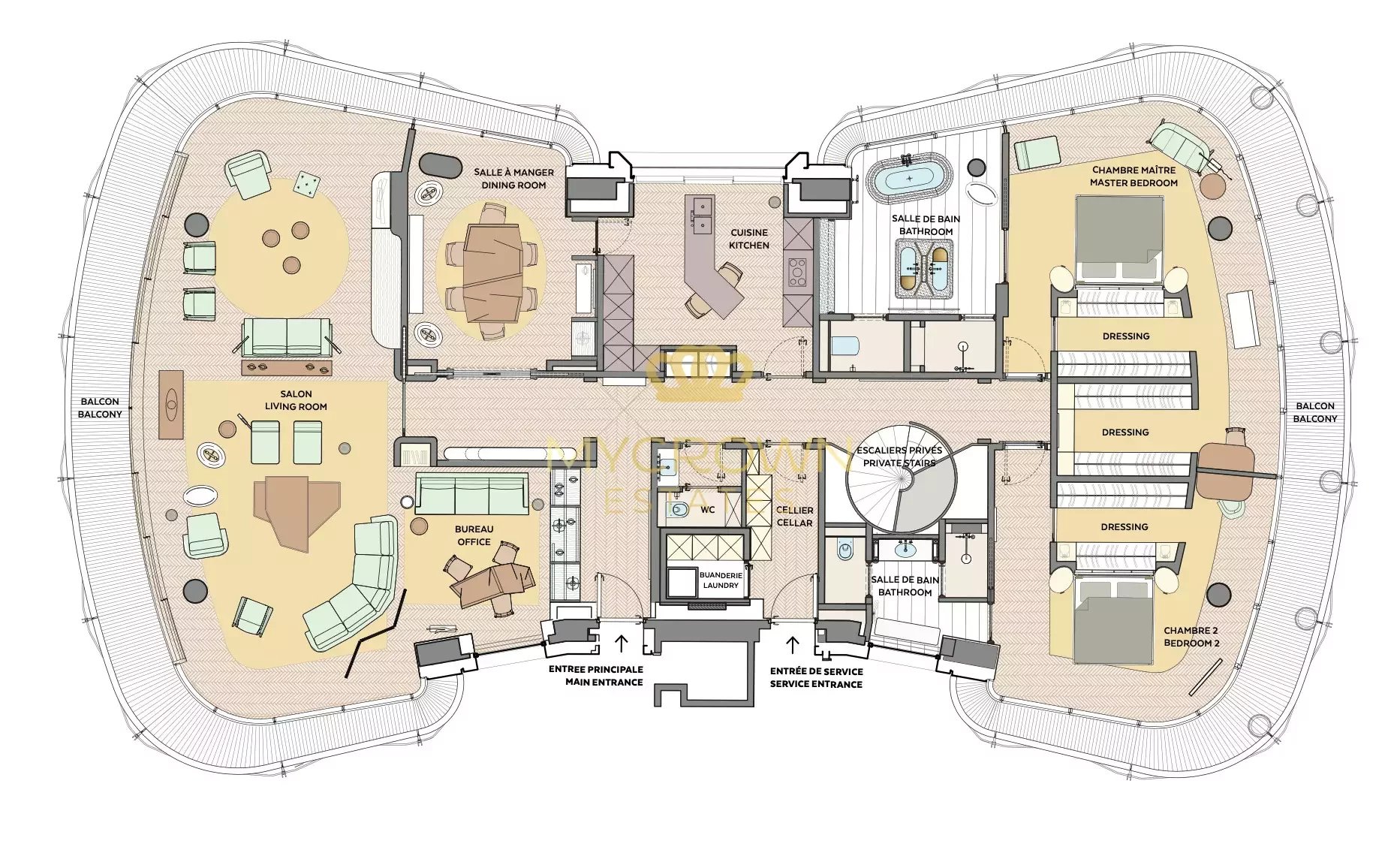 Magnifique duplex avec vue exceptionnelle sur la place du Casino et la mer