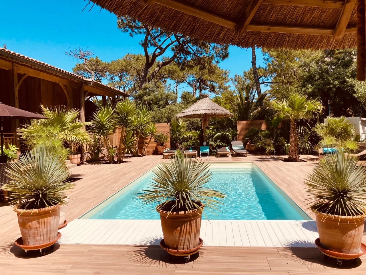 MAGNIFIQUE VILLA EXOTIQUE AU CALME AVEC PISCINE - CAP FERRET - 12 COUCHAGES