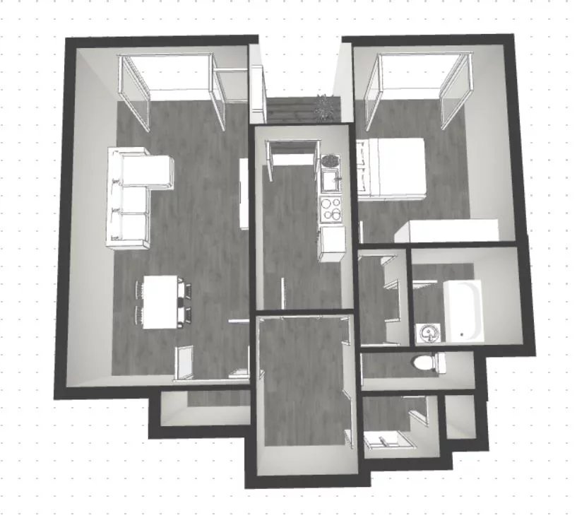 HAUT GAMBETTA - Grand 2P 65m² - VENDU LOUÉ - A rénover - Gros potentiel - 150.000 €