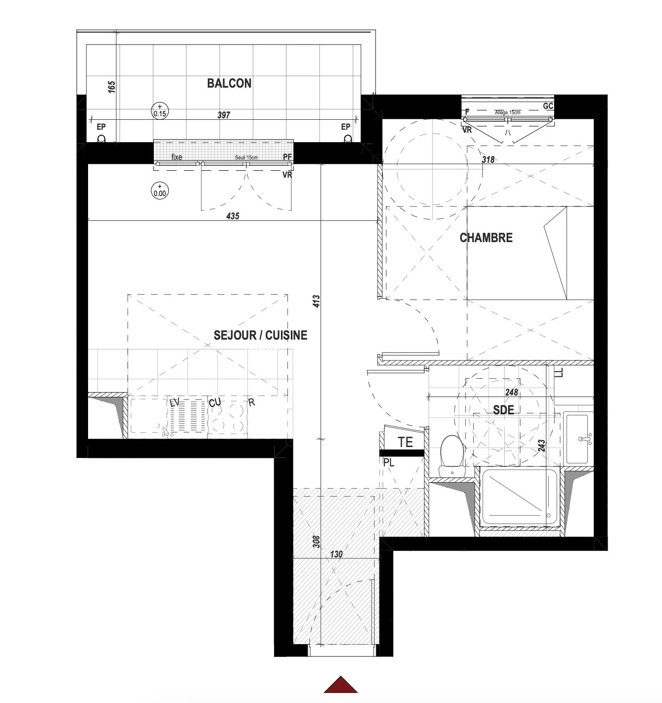 T2 en étage élevé avec balcon. - Photo 4