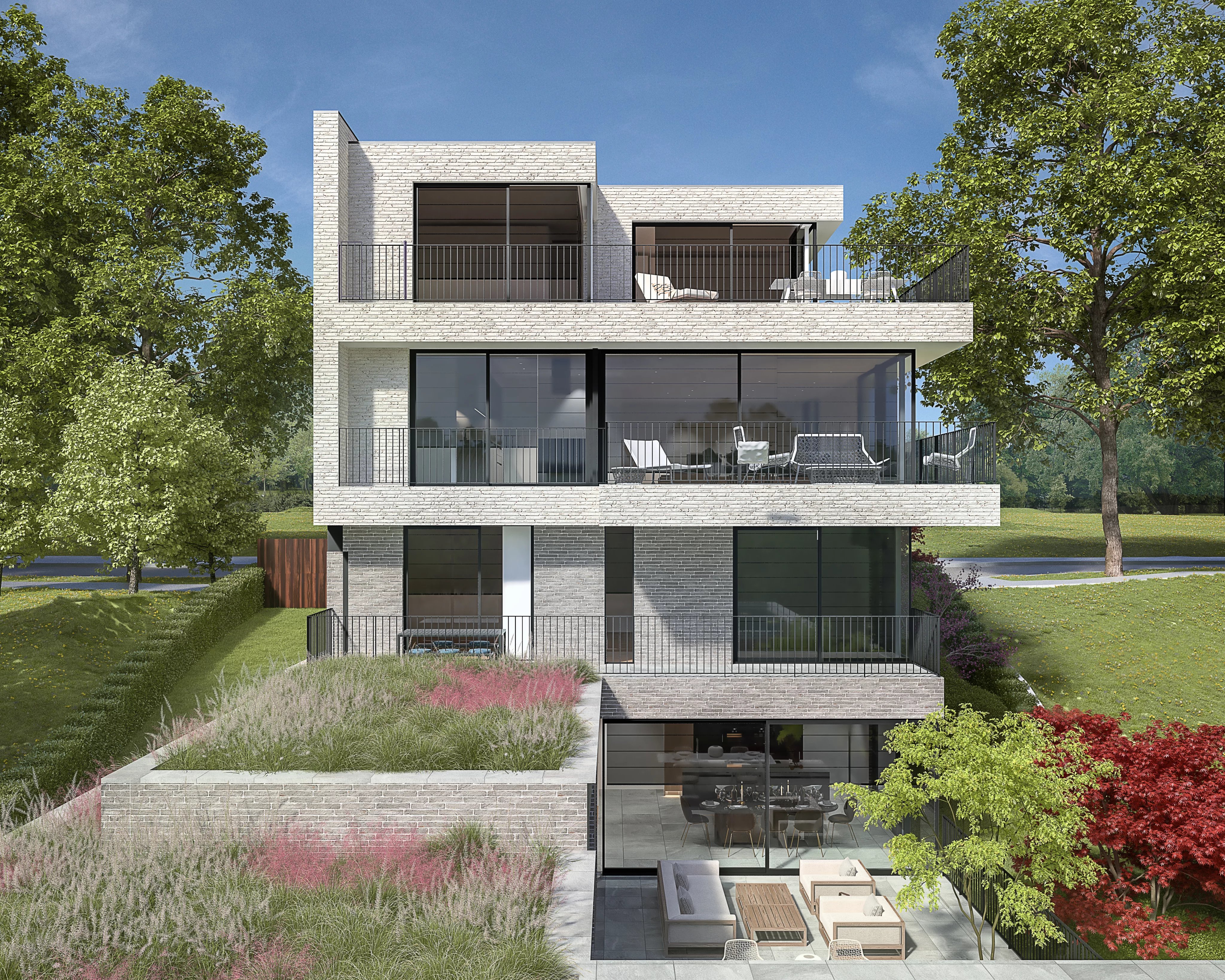 Uccle - Observatoire - Terrain avec permis pour un immeuble de 3 unités