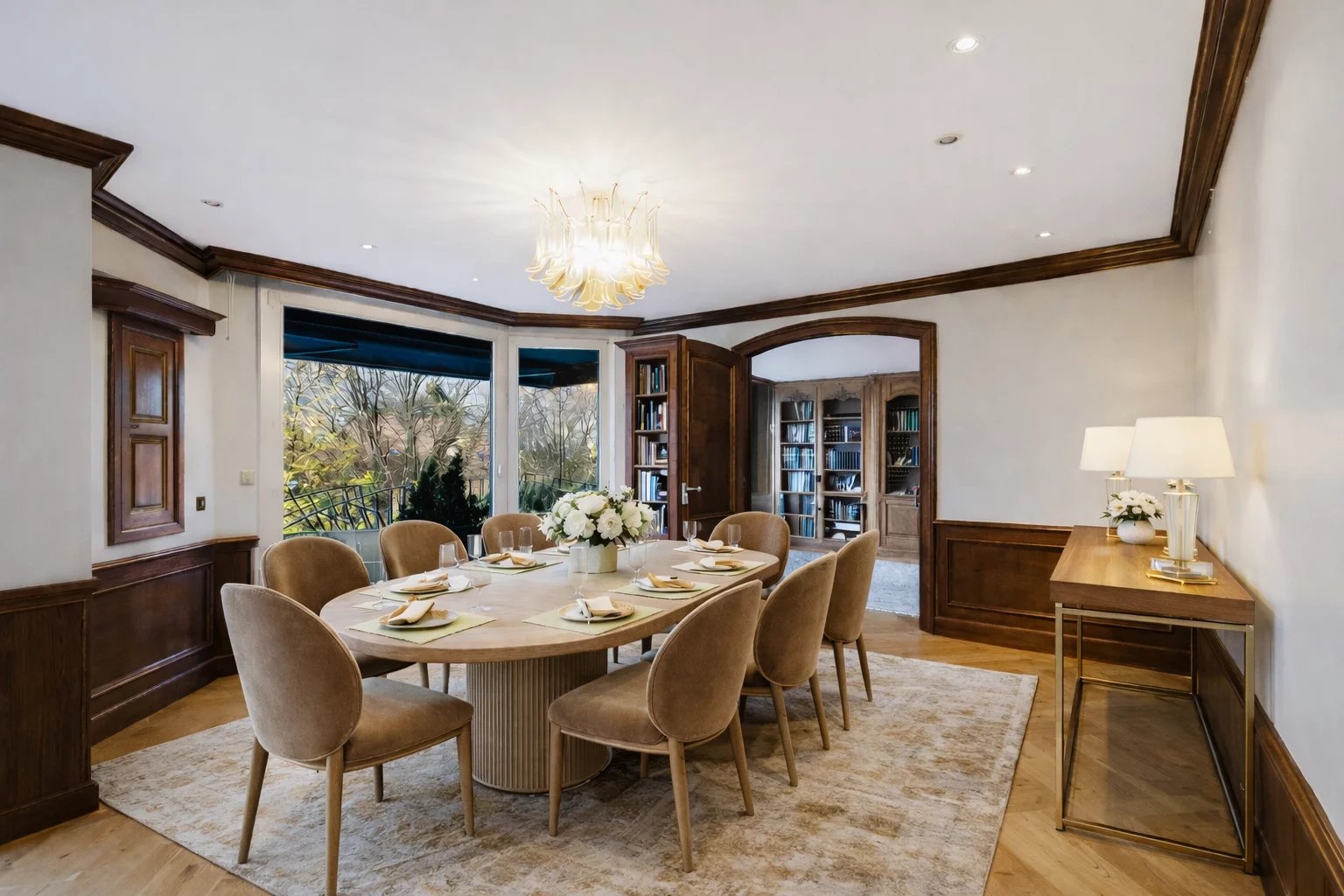 Elegant reception apartment in the heart of Champel