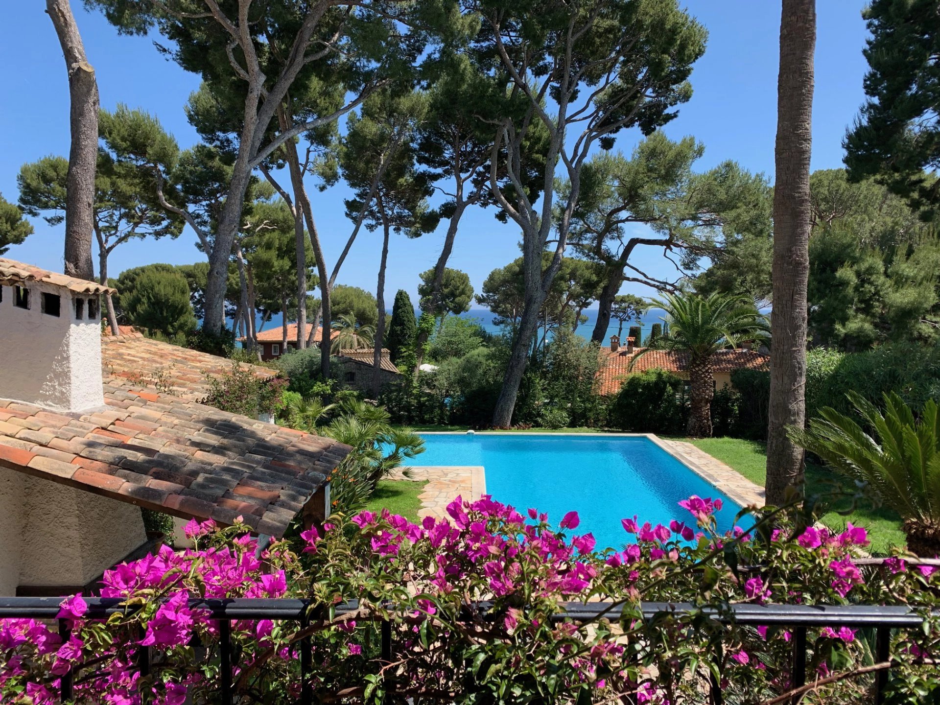 Nice provençal villa with pool and sea view