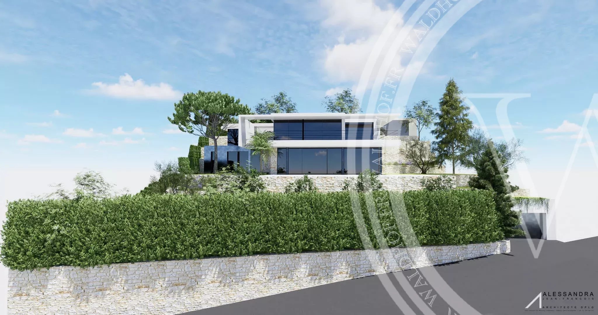 Progetto di Ristrutturazione Unico: Proprietà con Permesso per Villa Contemporanea con Vista Mare Panoramica