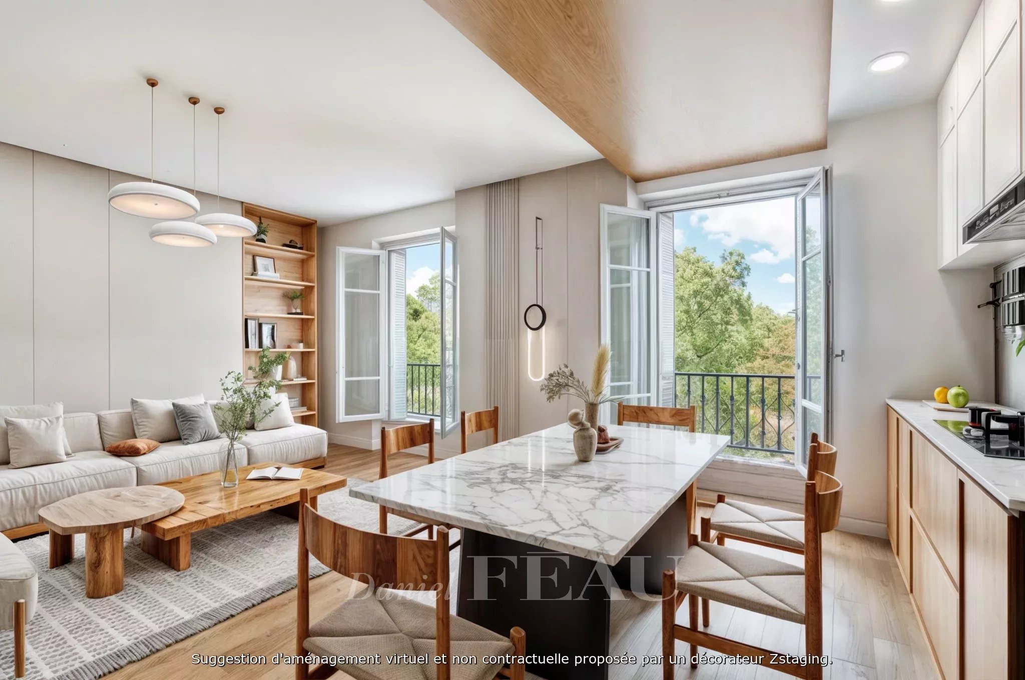 Paris XVIIe - Square des Batignolles - Appartement sans vis-à-vis.