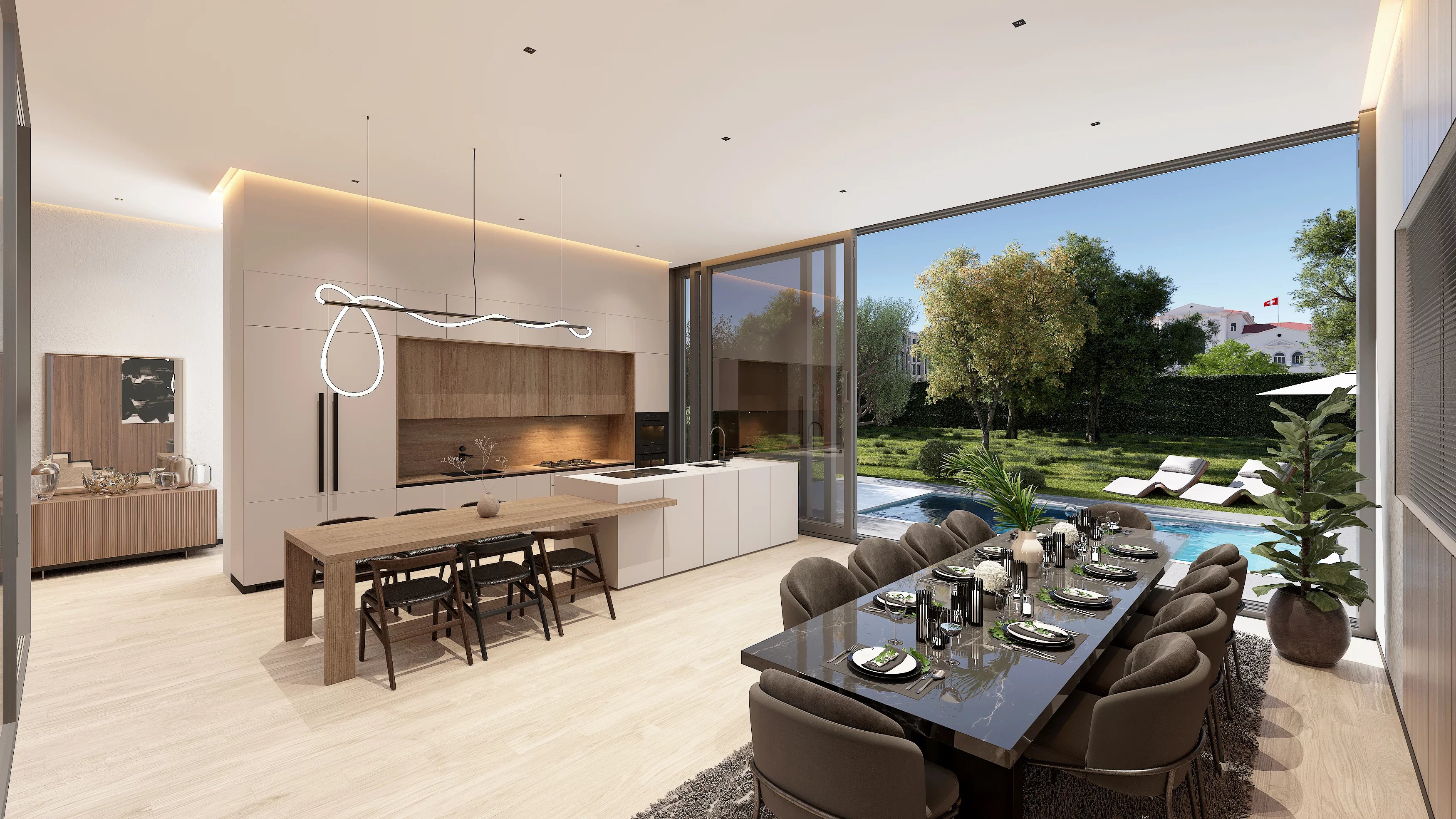 Wunderschöne Wohnung mit privatem Garten und Pool