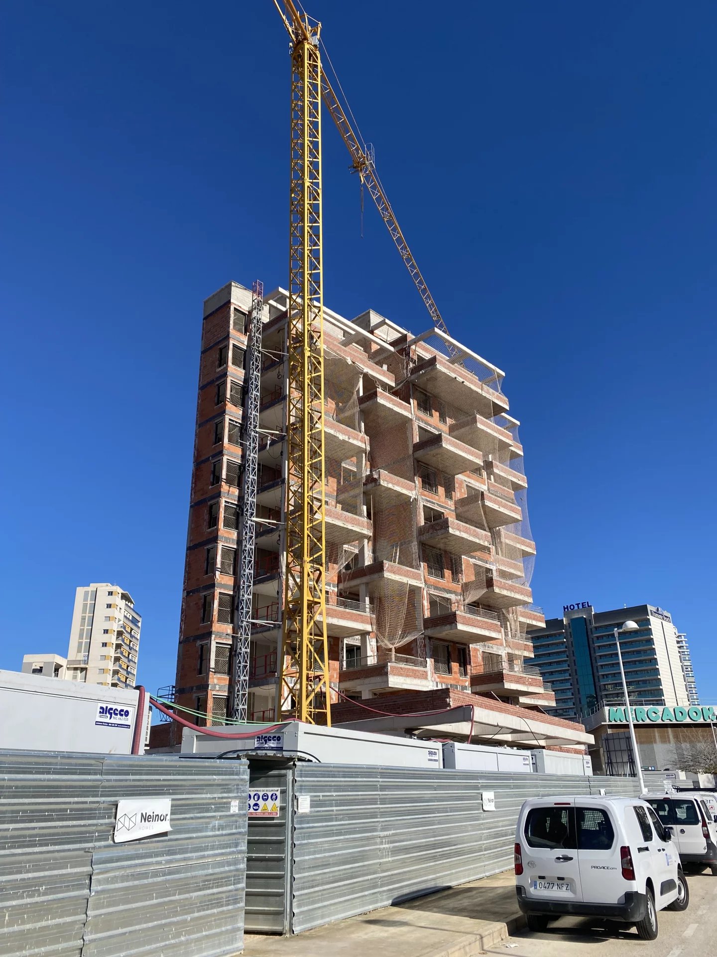 New build apartments with big terraces and stunning open views for sale in Calpe