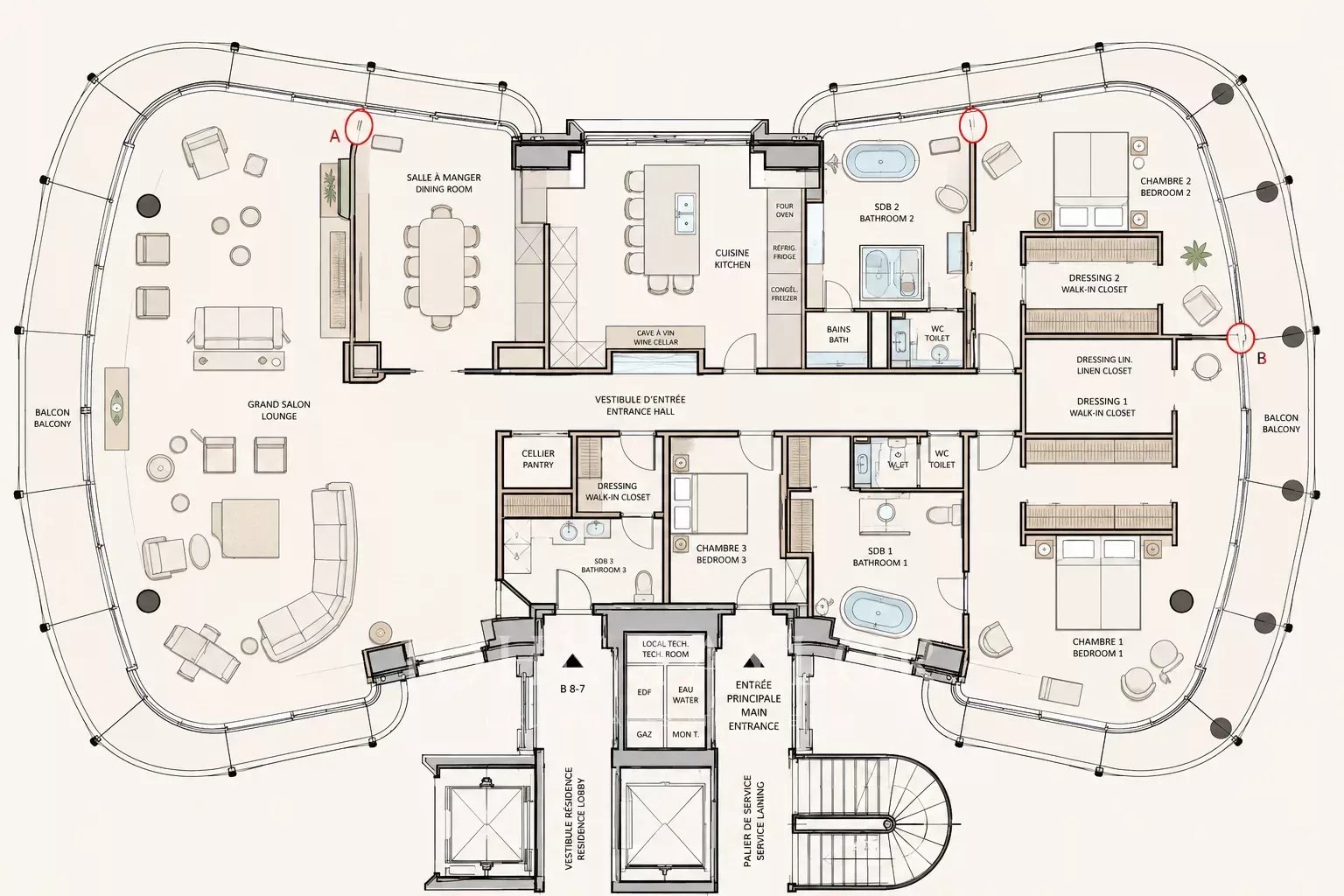 Location Appartement Monaco Carré d'Or