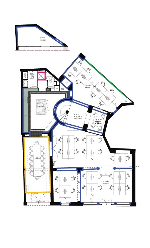 Bureau 300m2 GareS Nord /Quai Jemap